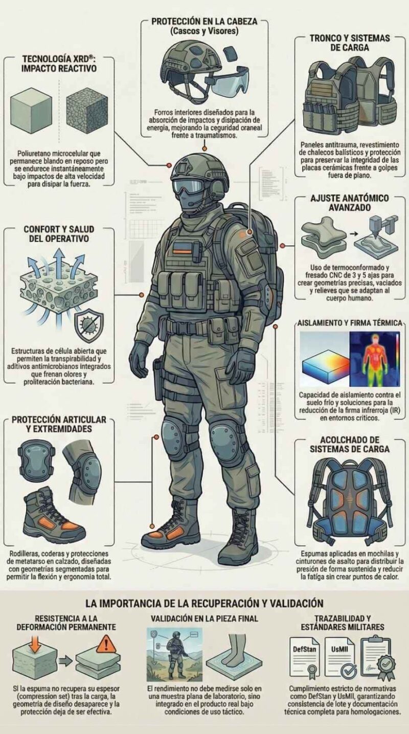 Mousses de protection tactique